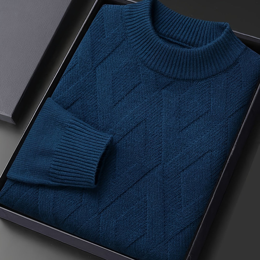 Ellis | Textured Mock-Neck Jumper