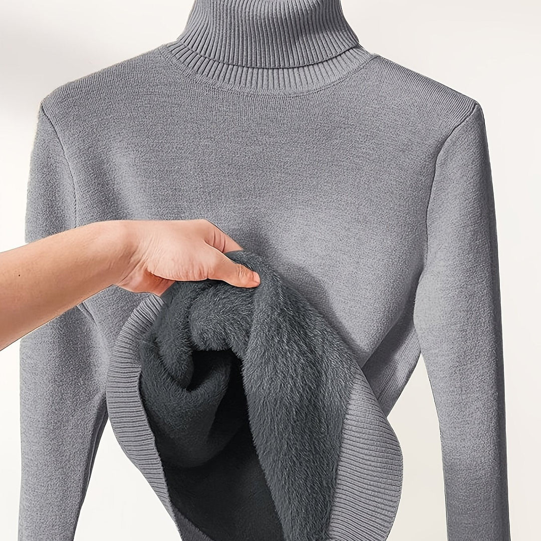 Selena | Cozy Lined High-Neck Jumper