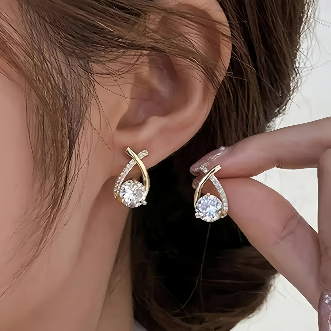 Cheryl | Stylish Stud Cubic Zirconia Earrings