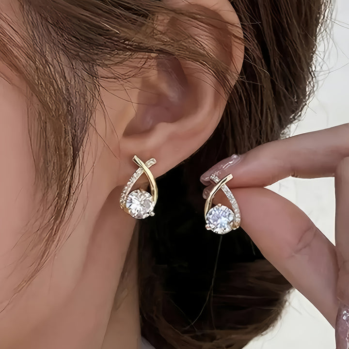 Cheryl | Stylish Stud Cubic Zirconia Earrings