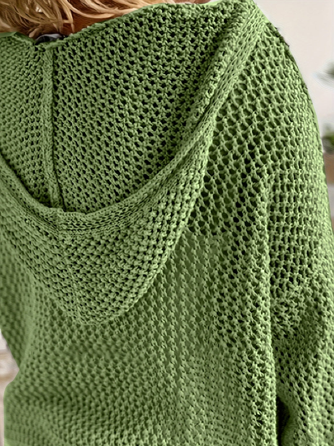 Delaney | Relaxed Open-Knit Hooded Jumper