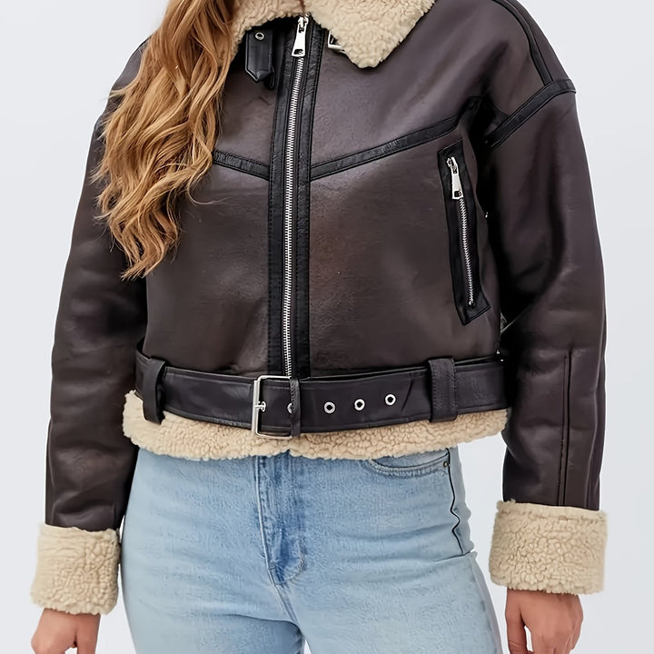 Cassidy | Cozy-Lined Moto Jacket