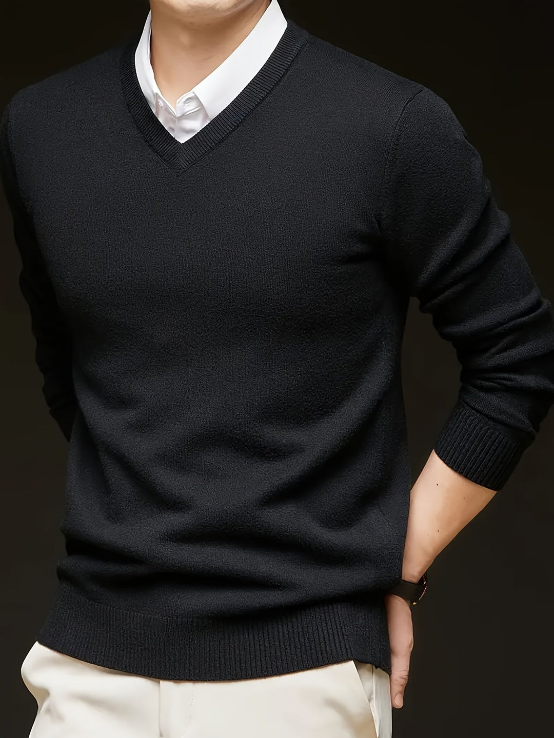 Hugh | Refined V-Neck Jumper