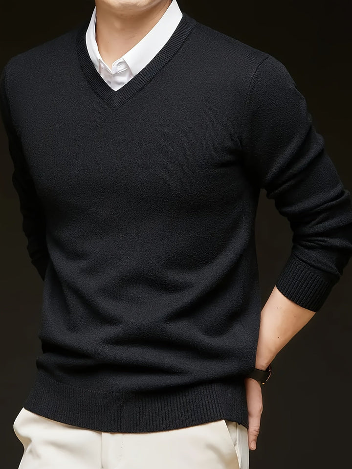 Hugh | Refined V-Neck Jumper