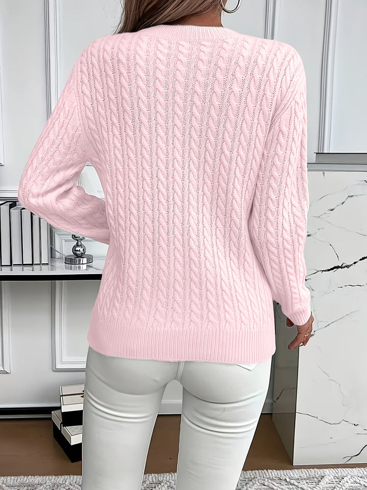 Faye | Cable-Knit Round Neck Jumper