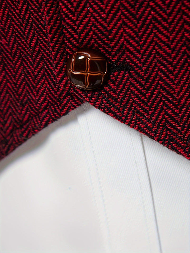 Edmund | Herringbone Single-Breasted Vest