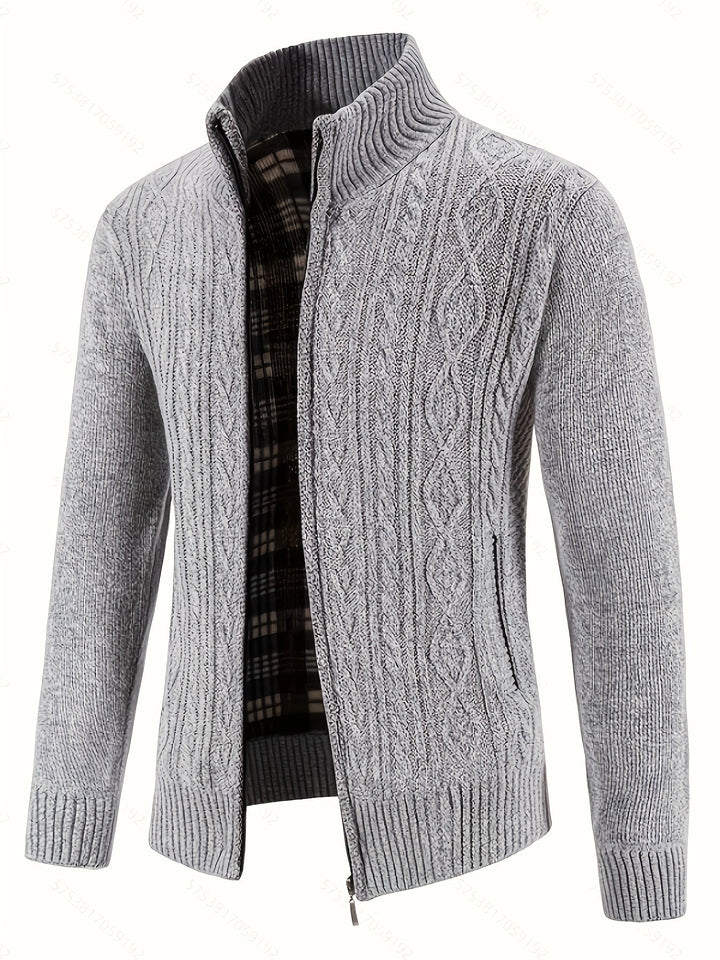 Walter | Textured Full-Zip Cardigan