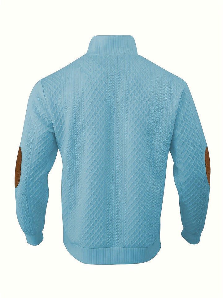 Ronan | Stand Collar Button Henley Jumper