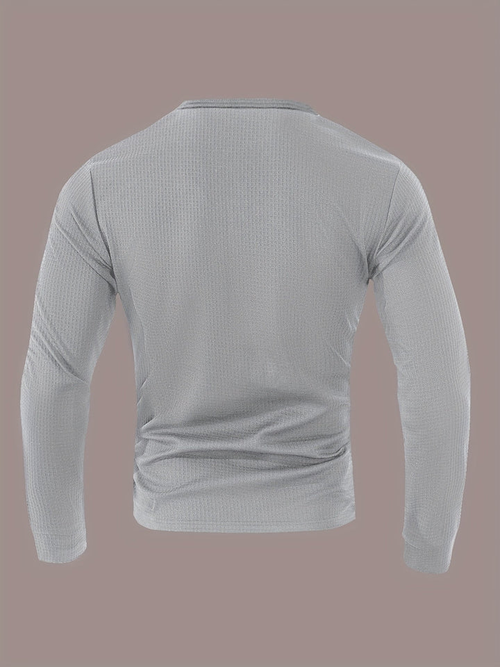 Curtis | Textured Long-Sleeve Henley
