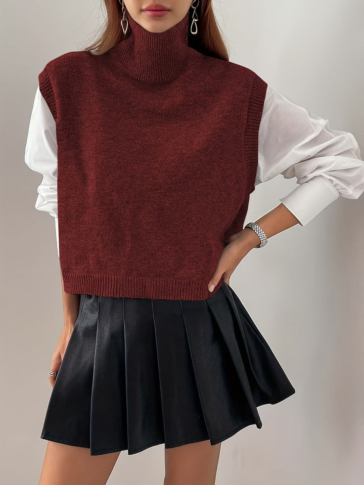 Farrah | High-Neck Jumper Vest