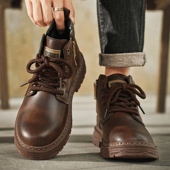 Archer | Rugged Lace-Up Ankle Boots
