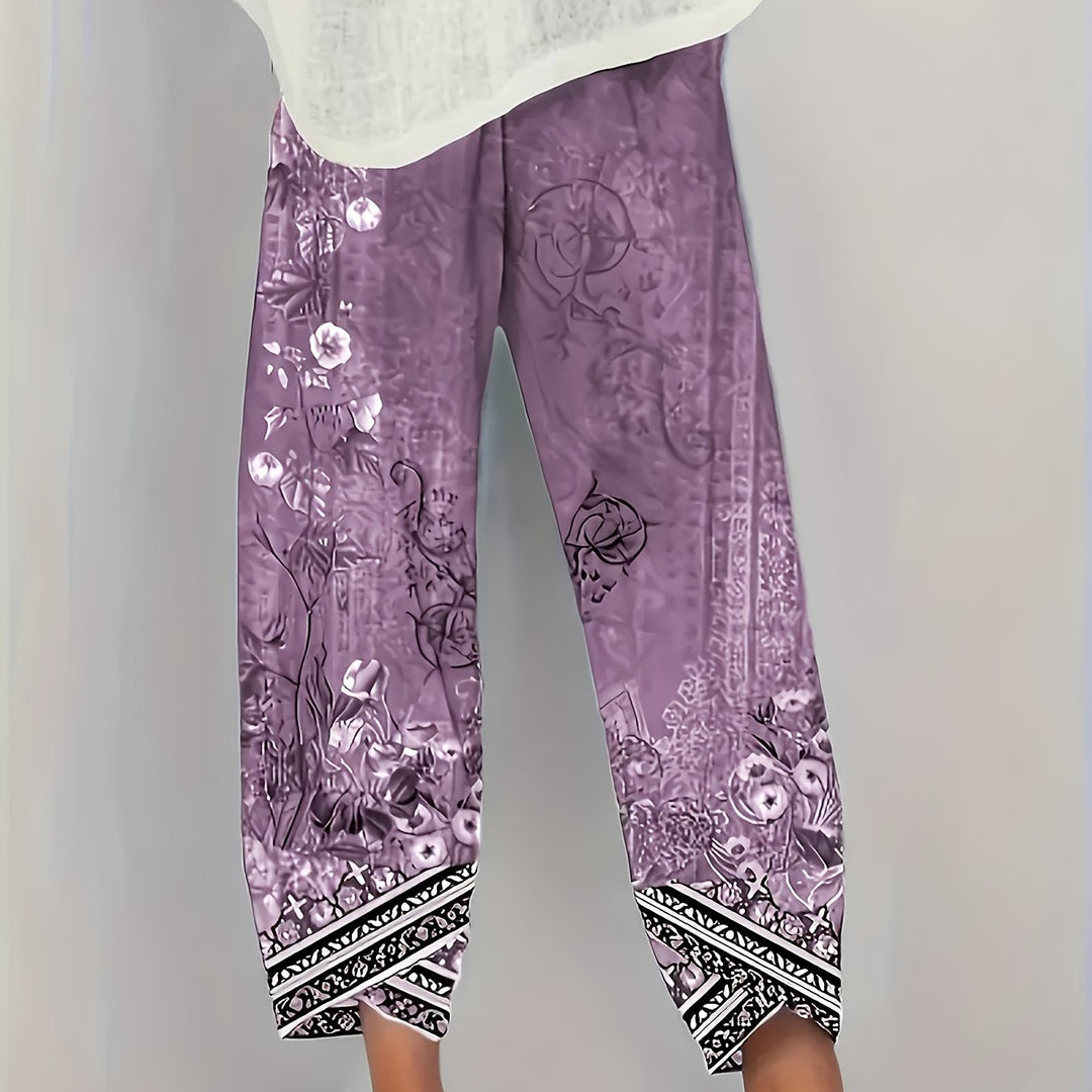 Meredith | Botanical Cropped Trousers