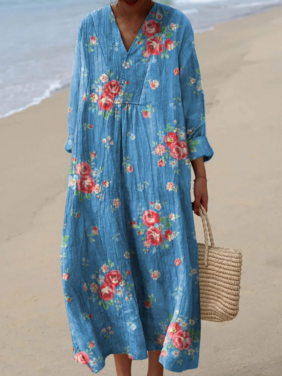 Theodora | Vintage Lovely Floral Pattern Art Dress