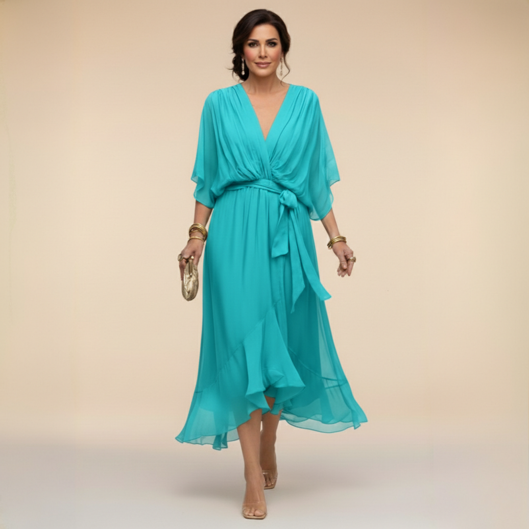 Abigail | Stylish Chiffon V-Neck Dress