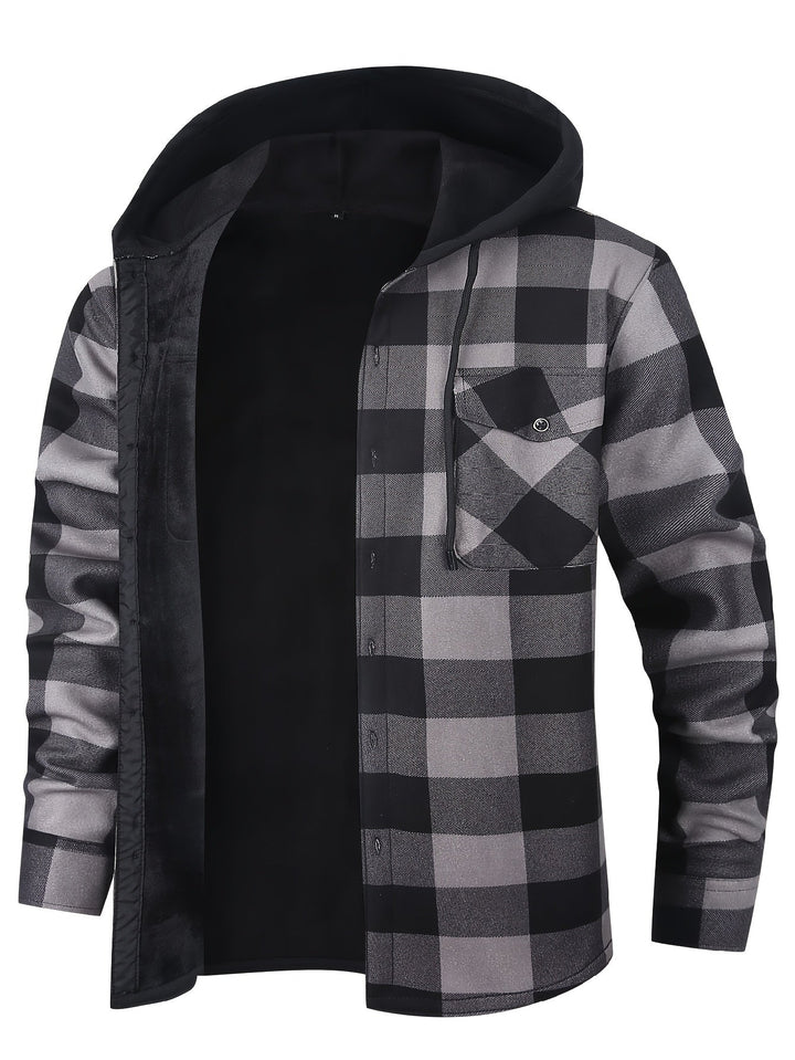 Desmond | Hooded Check Shirt Jacket