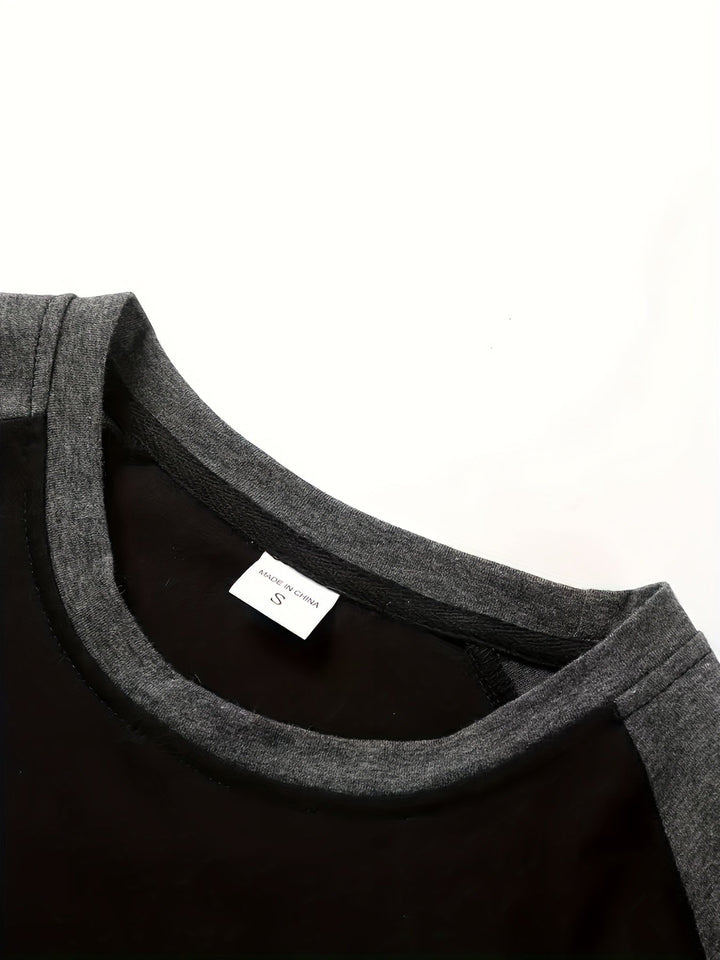 Trevor | Two-Tone Raglan Long-Sleeve Top