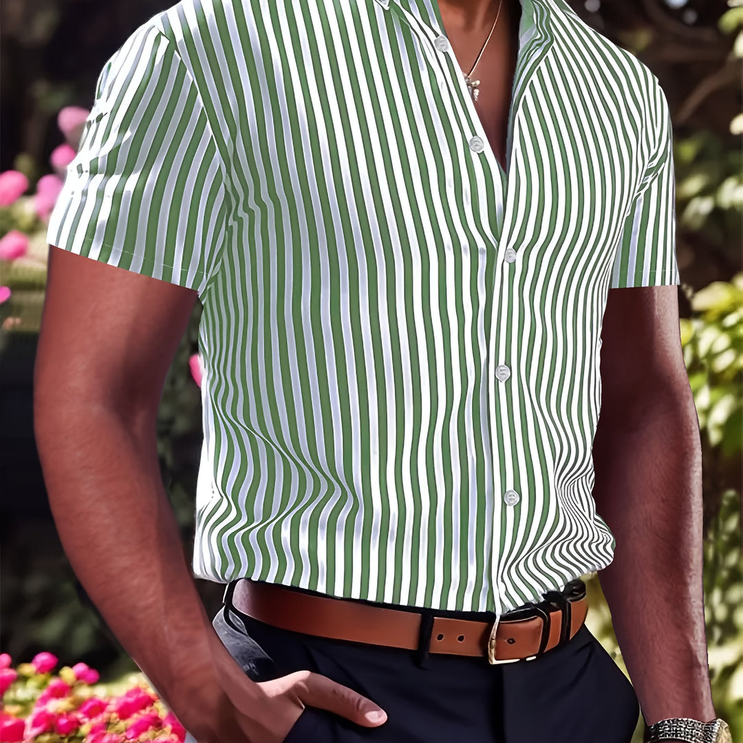 Grant | Refined Striped Short Sleeve Shirt