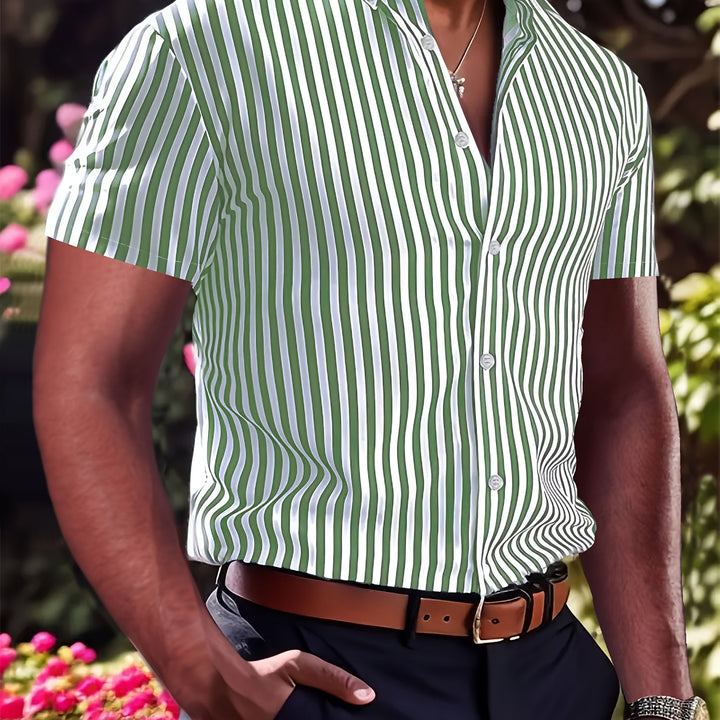Grant | Refined Striped Short Sleeve Shirt