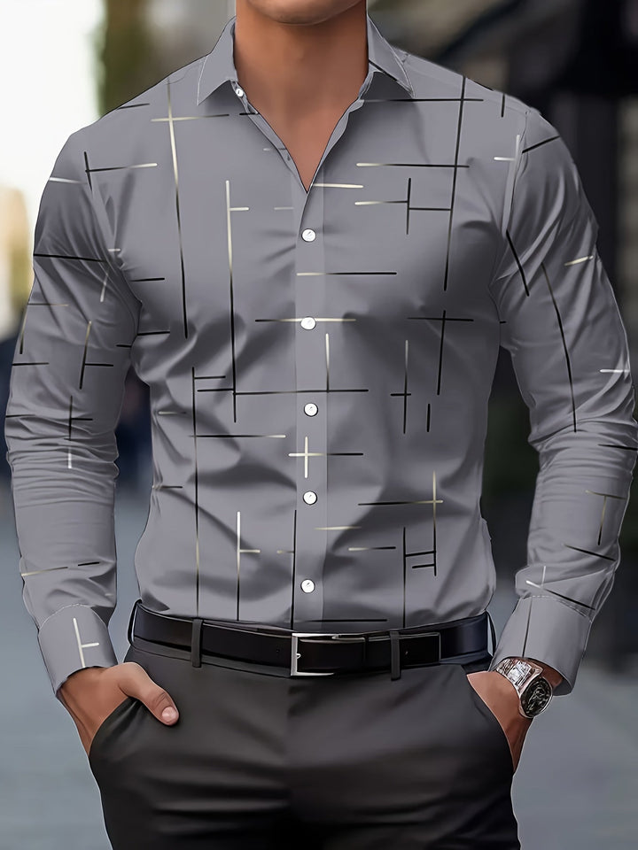 Malcolm | Refined Line-Print Shirt