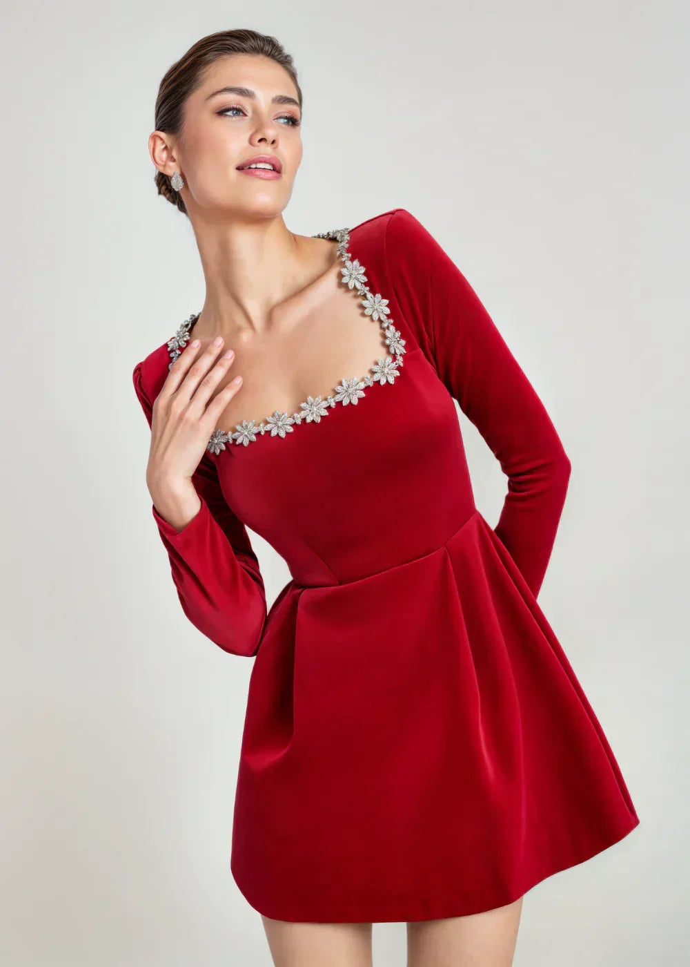 Brielle | Elegant Velvet Mini Dress
