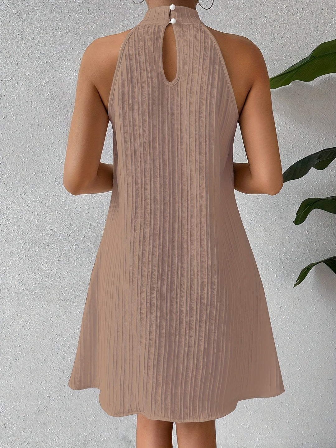 Talia | Textured Halter Mini Dress
