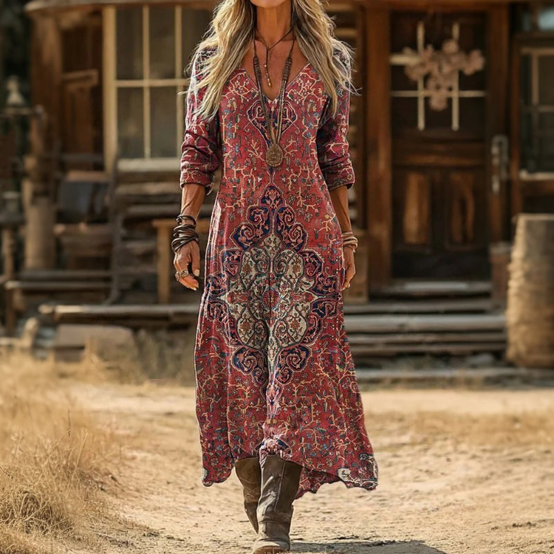 Estrella | Vintage Mandella Long Sleeve Dress