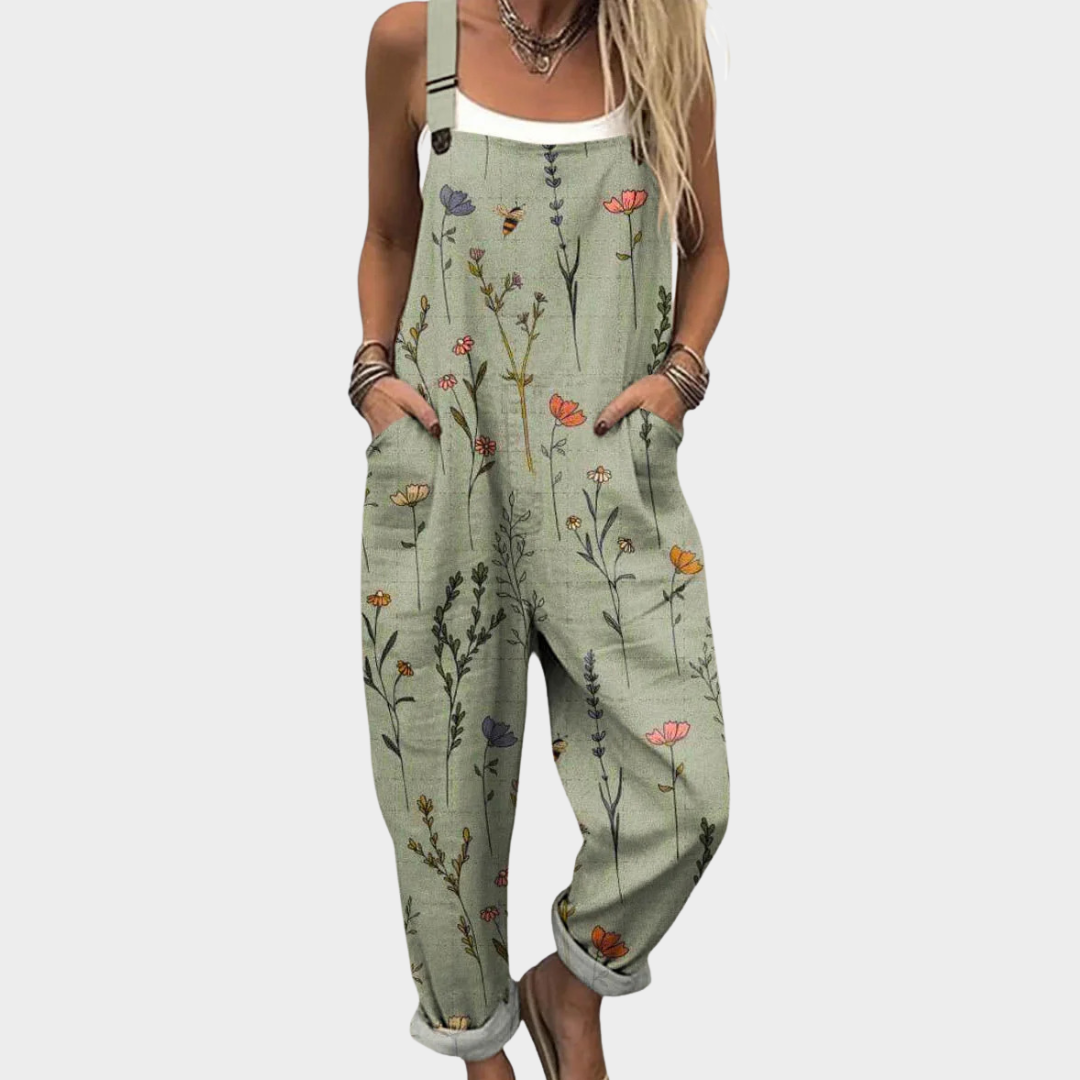 Karissa | Comfortable Floral Green Jumpsuit