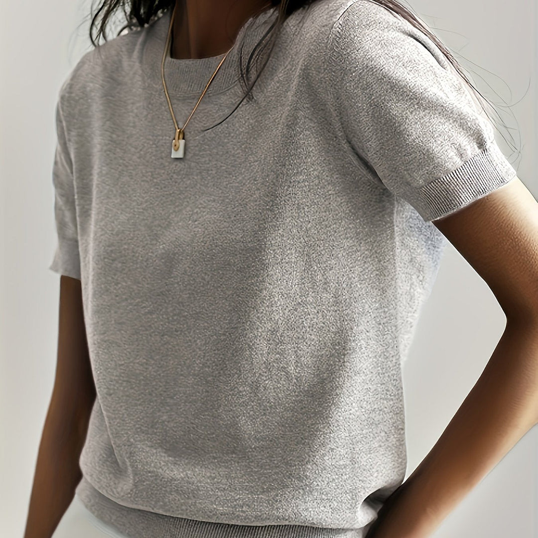 Harriet | Fine-Knit Short Sleeve Jumper
