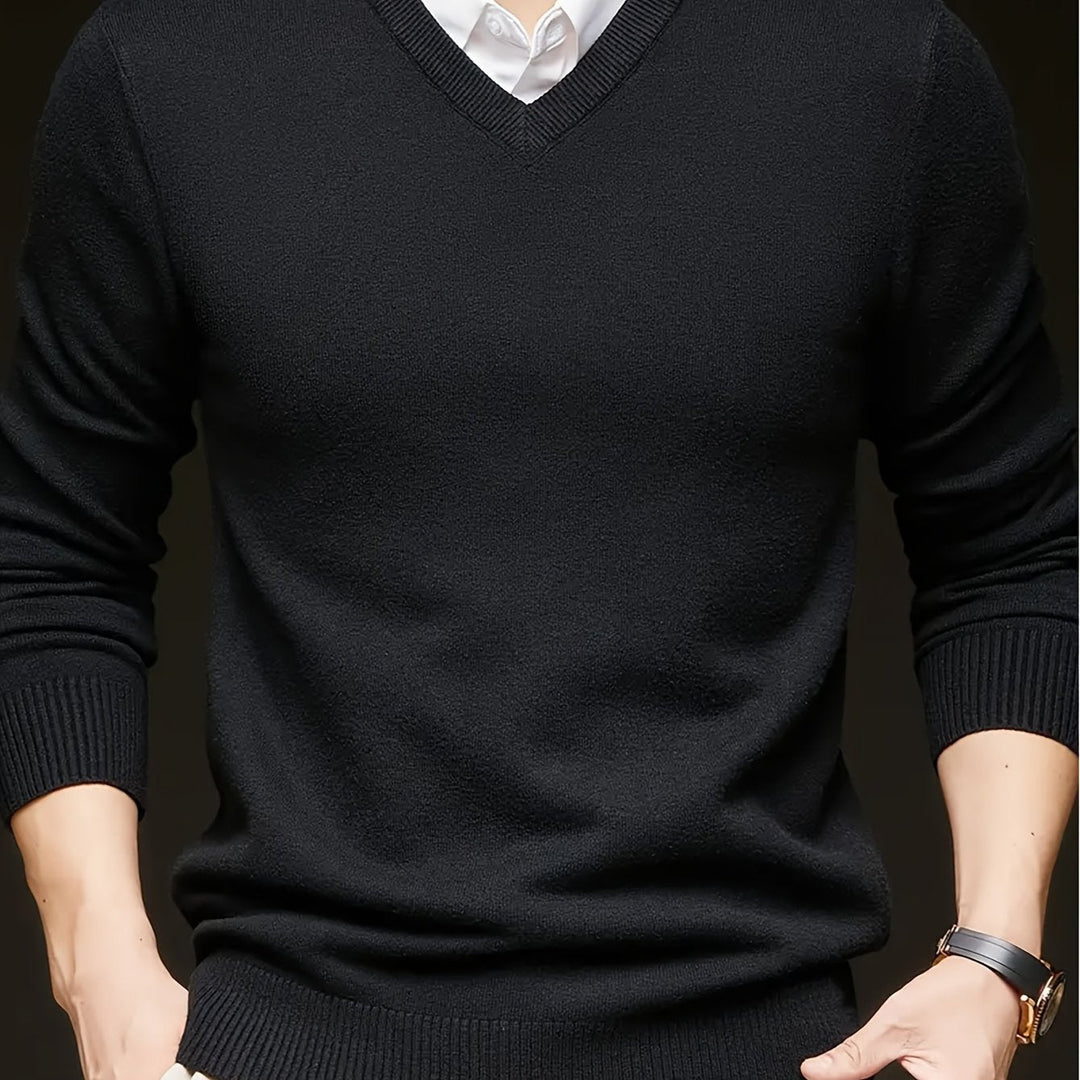 Hugh | Refined V-Neck Jumper