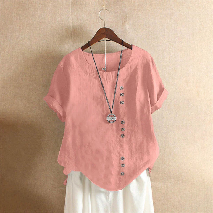 Olivia | Effortless Button Detail Summer Blouse
