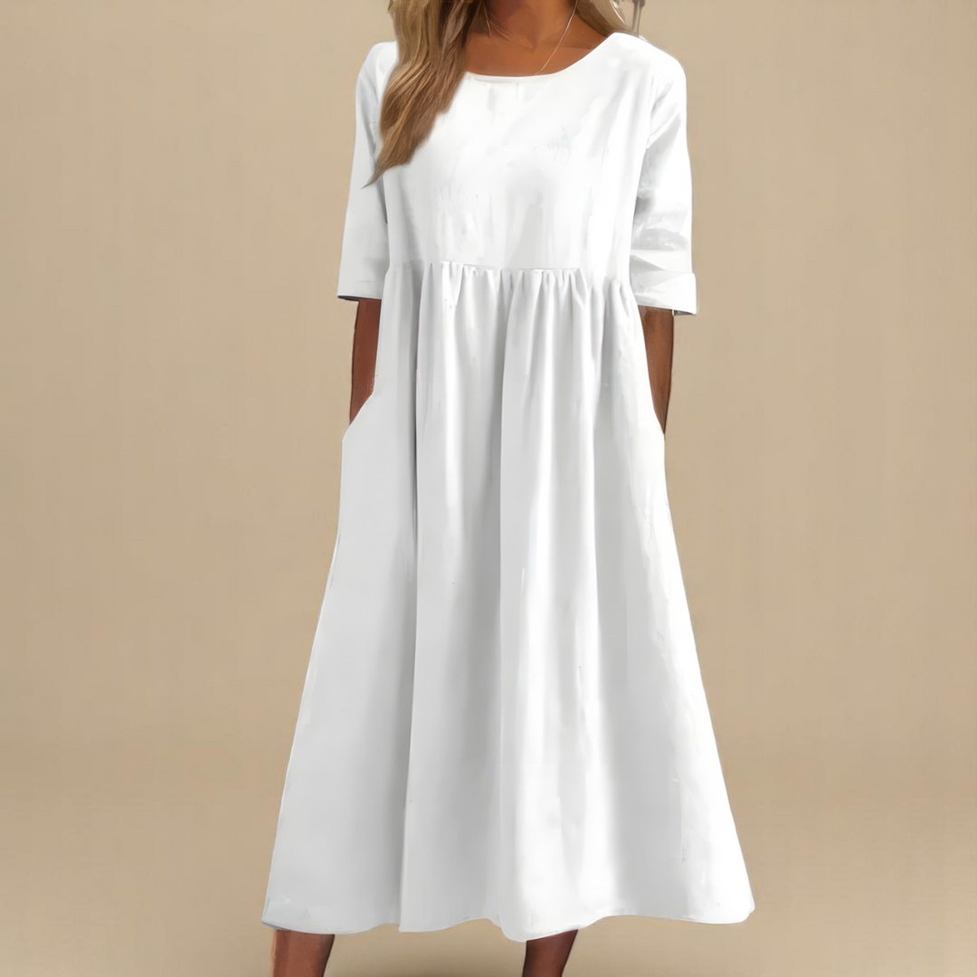 Daisy | Classic Round Neck Flattering Dress