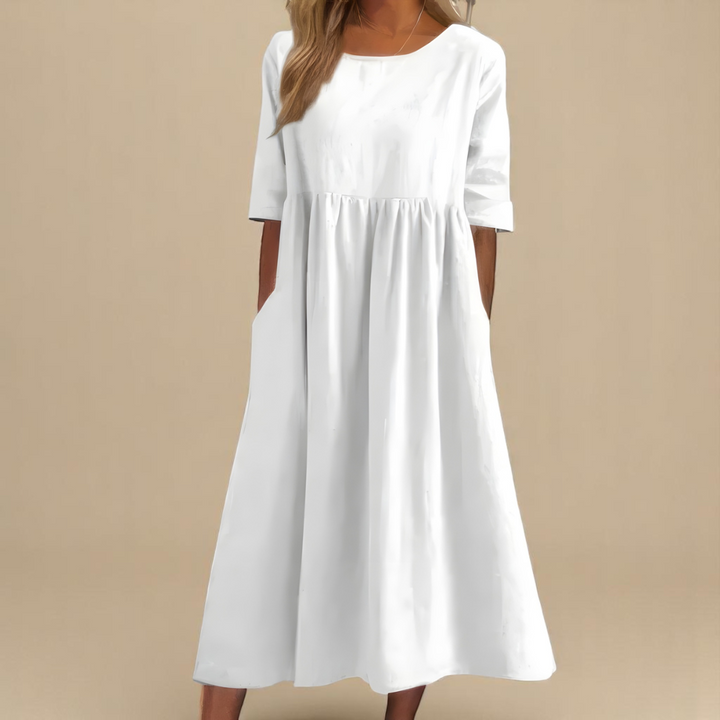 Daisy | Classic Round Neck Flattering Dress