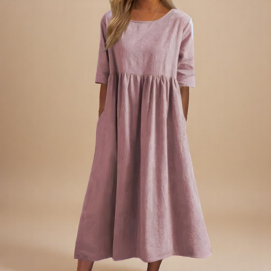 Daisy | Classic Round Neck Flattering Dress