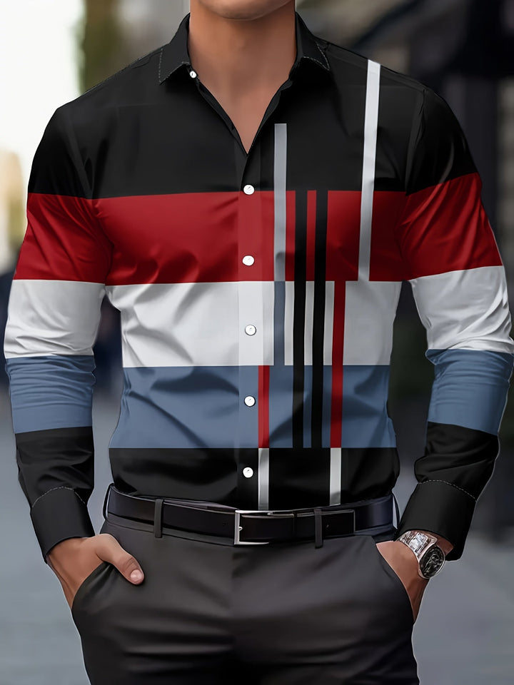 Rueben | Colour-Block Long-Sleeve Shirt