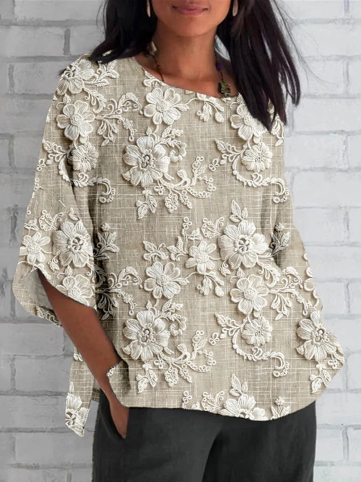 Miriam | Vintage Floral Relaxed Blouse