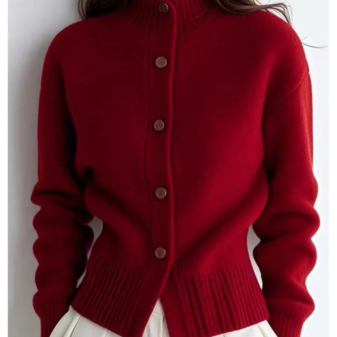 Margot | High-Neck Button Cardigan