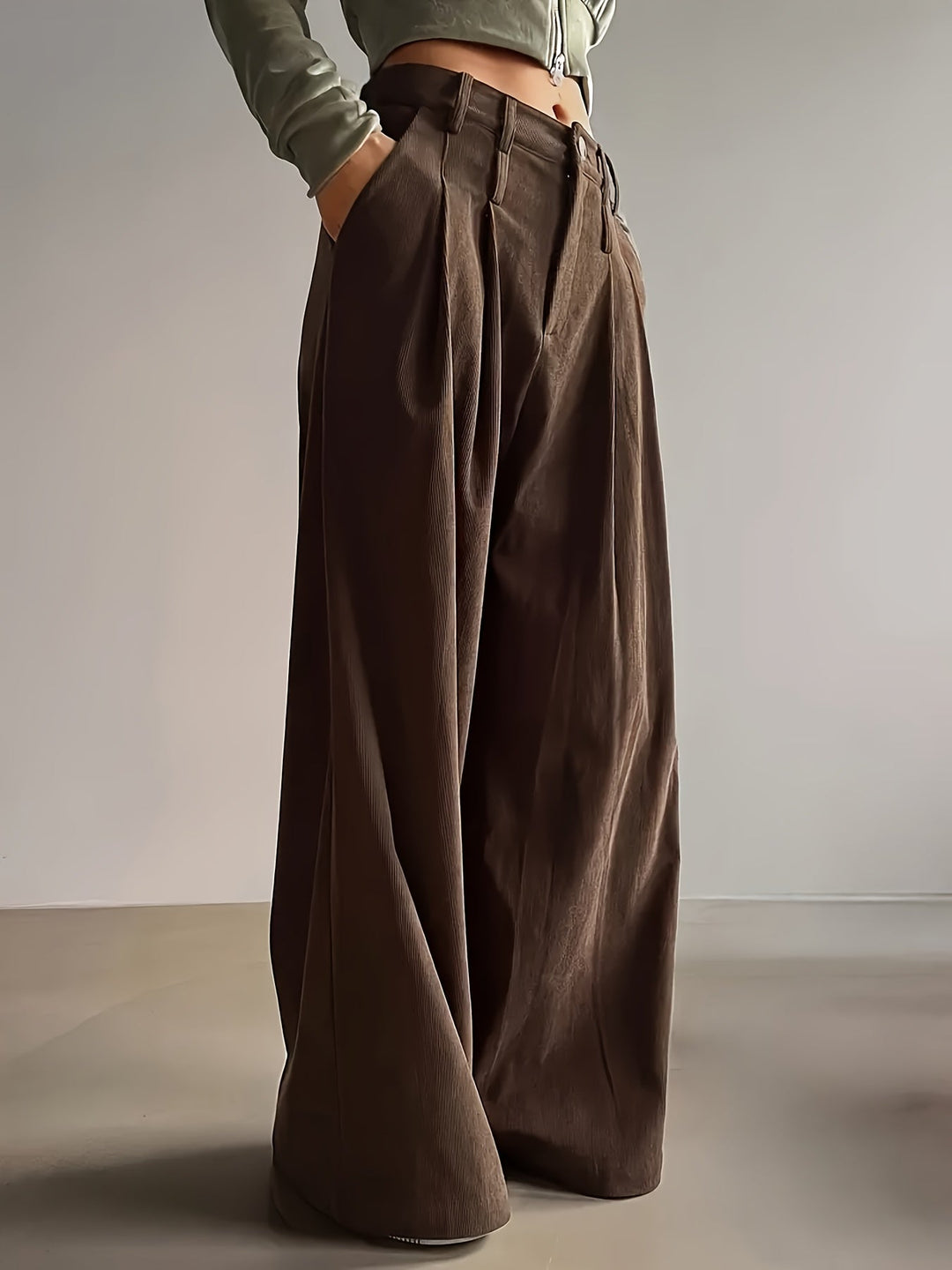 Celine | Pleated Wide-Leg Trousers