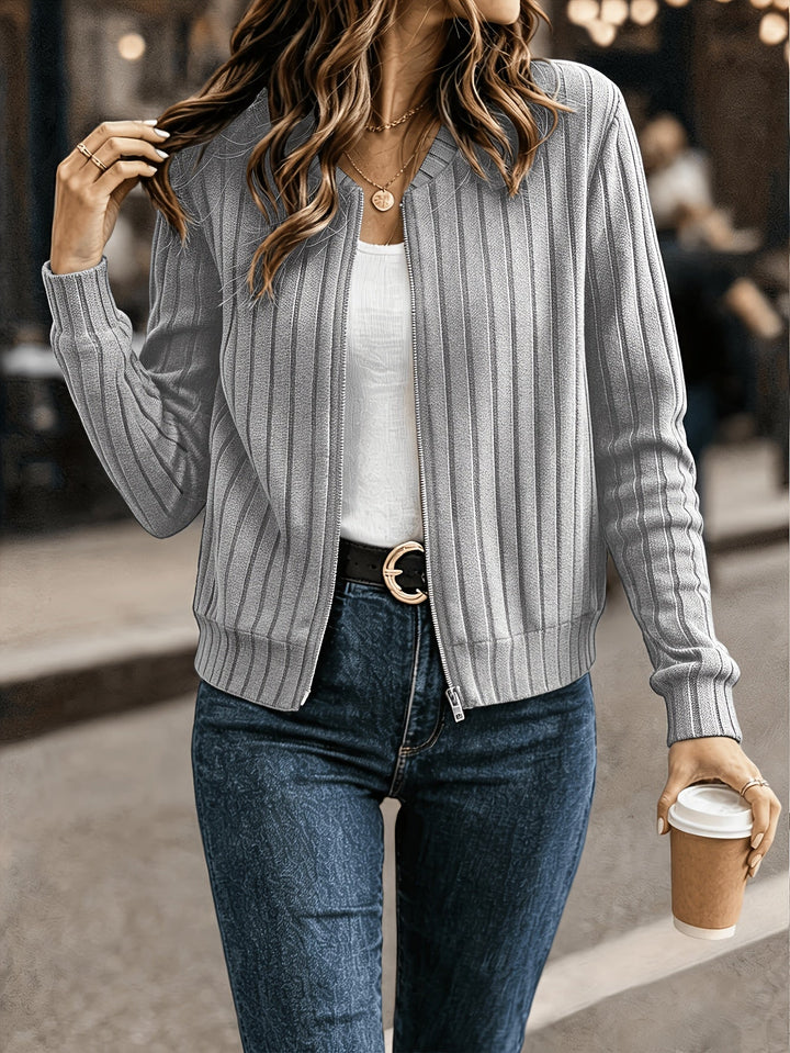 Blair | Ribbed Zip-Front Jacket