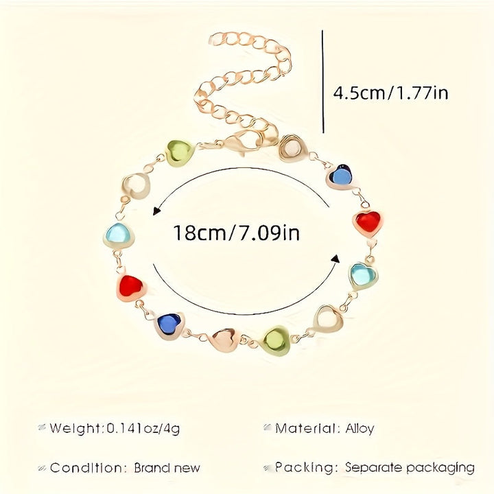 Gail | Stylish Multicolour Heart Shape Bracelet