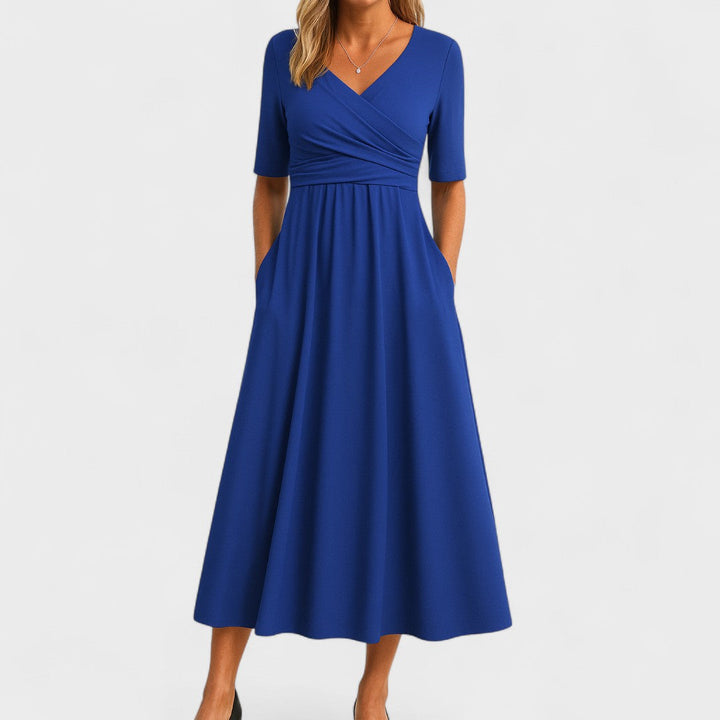 Maddison | Graceful Pleated Midi Dress