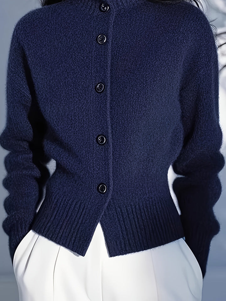 Margot | High-Neck Button Cardigan