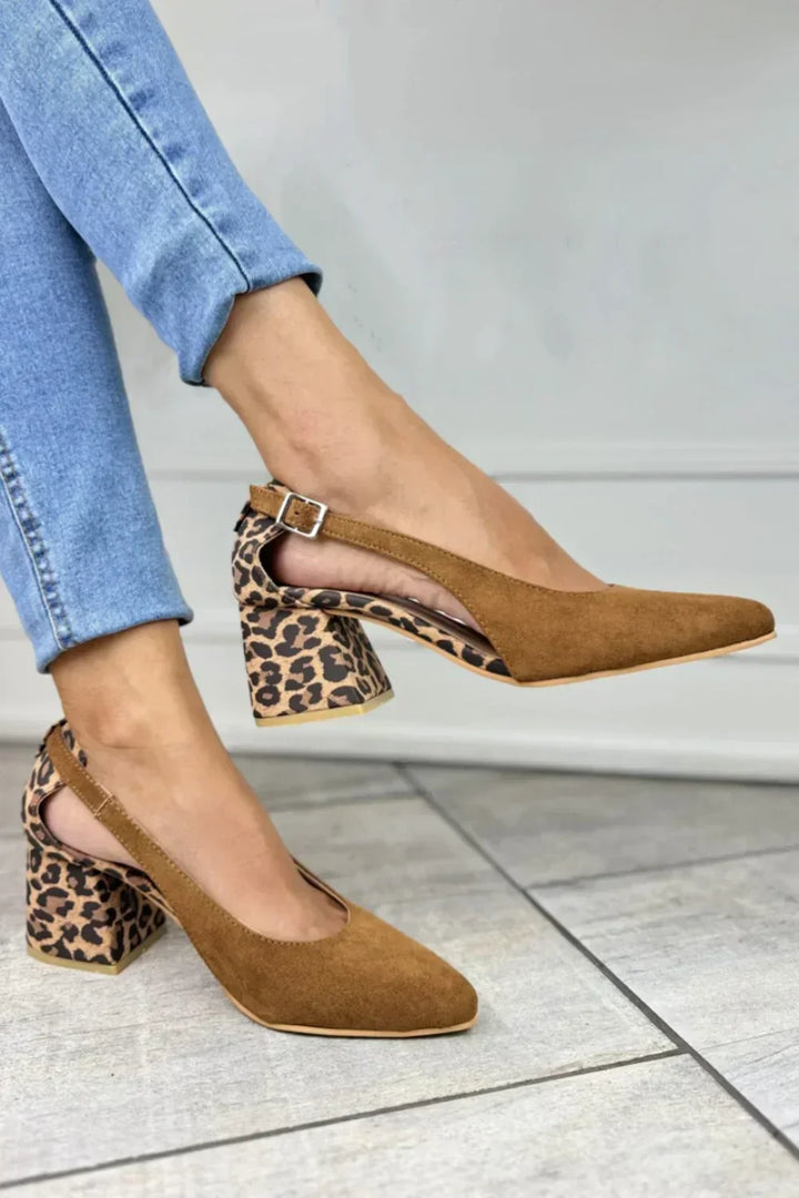 Darlene | Stylish Slingback Leopard Print Heels