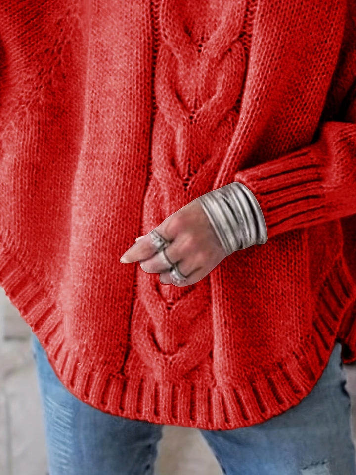 Gwendolyn | Cable-Knit High-Neck Jumper