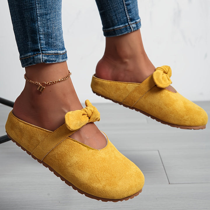 Whitney | Soft Bow Slip-On Mules