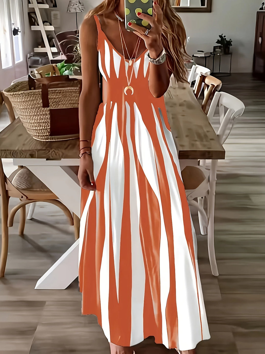Nadine | Flowing V-Neck Maxi Dress