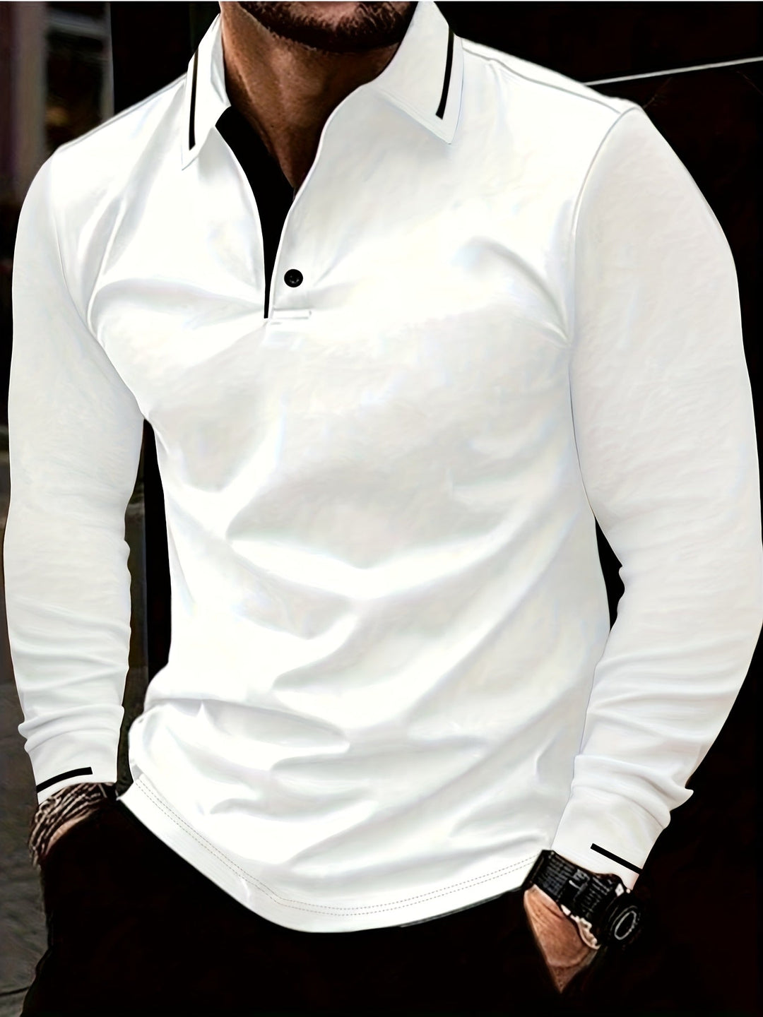Dalton | Refined Long-Sleeve Polo Shirt