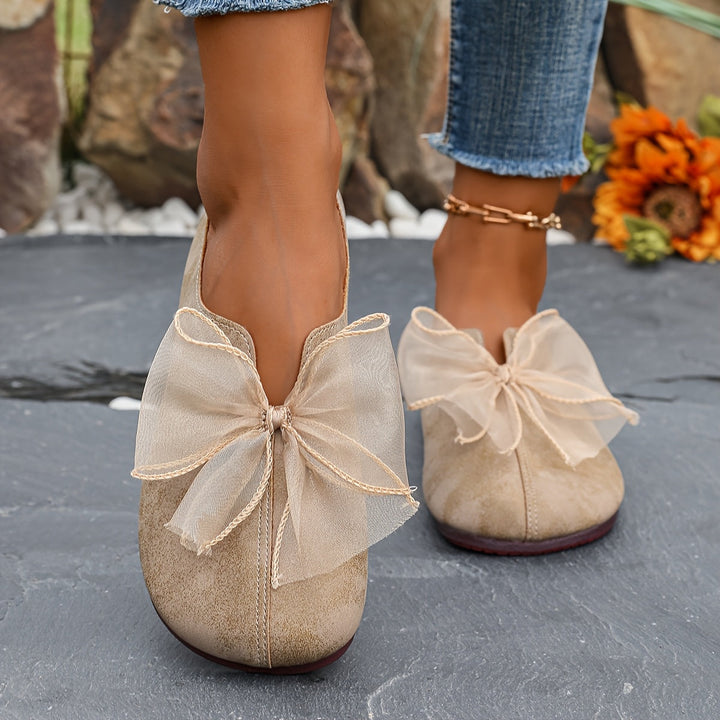 Cecilia | Bow-Accent Slip-On Flats