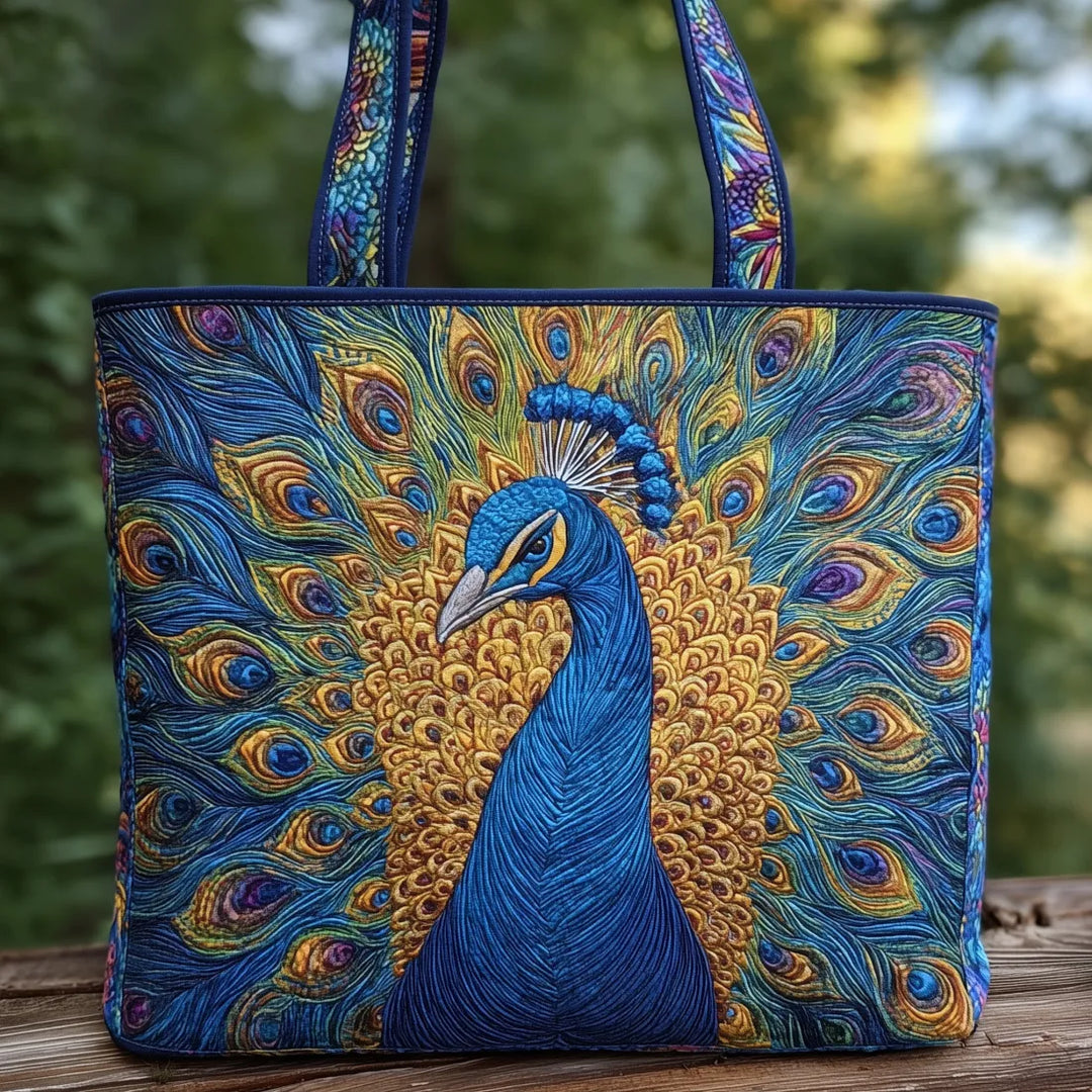 Denise | Stylish Peacock Art Tote Bag