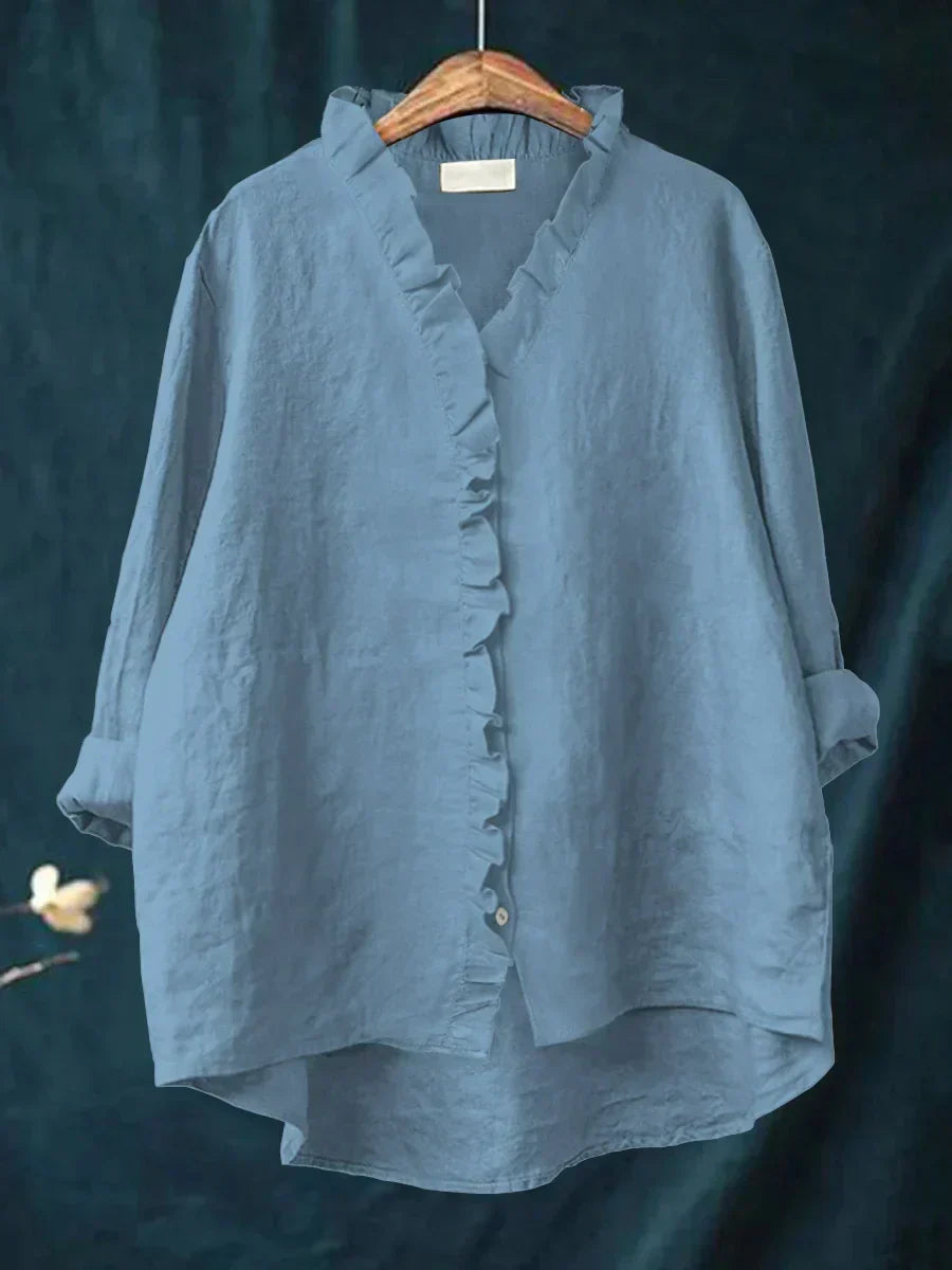 Eliza | Casual Ruffle V-Neck Blouse