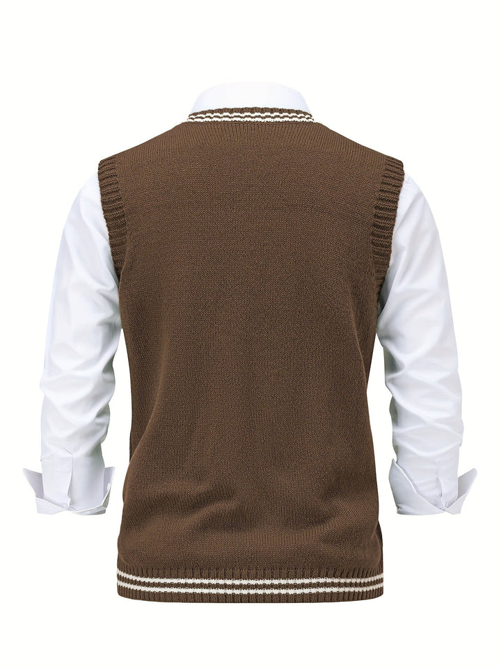Gideon | Cable-Knit V-Neck Jumper Vest